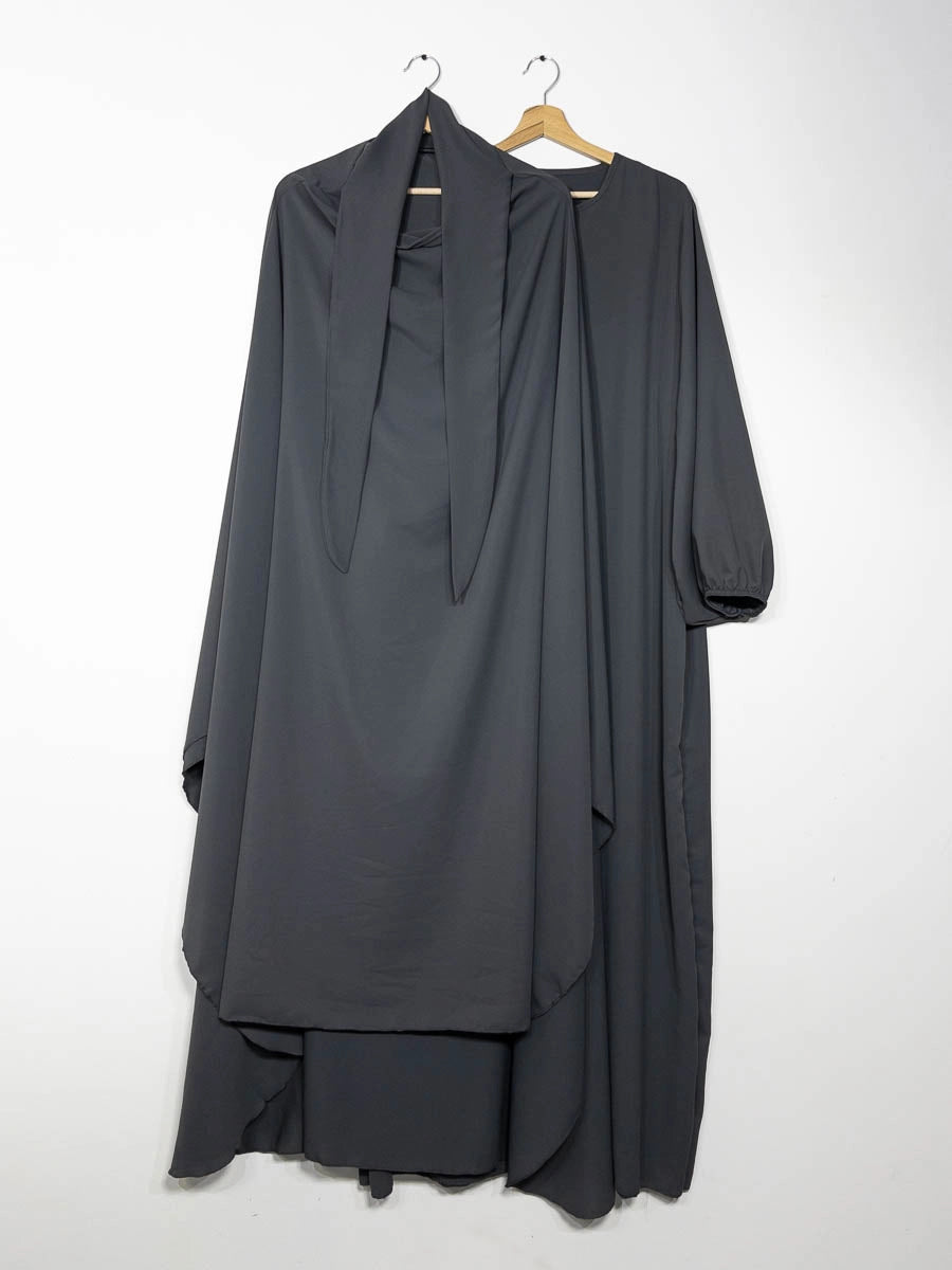 Medina silk 2-piece set (abaya + khimar)