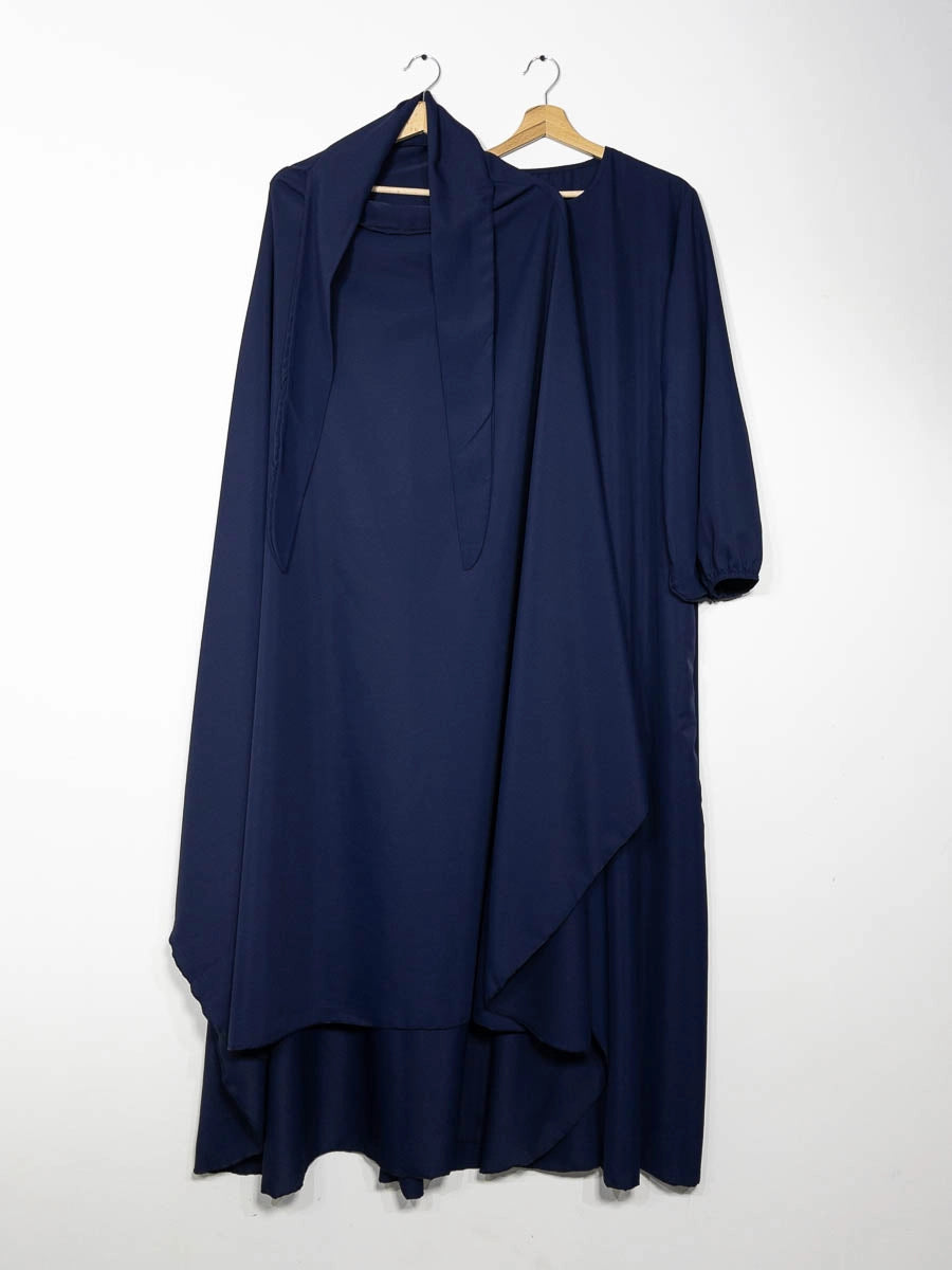 Medina silk 2-piece set (abaya + khimar)