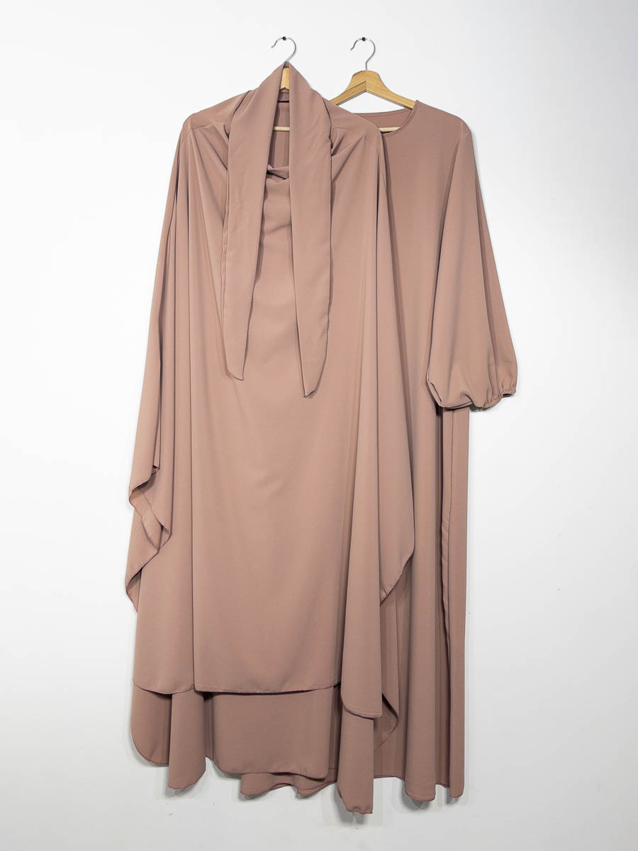 Medina silk 2-piece set (abaya + khimar)