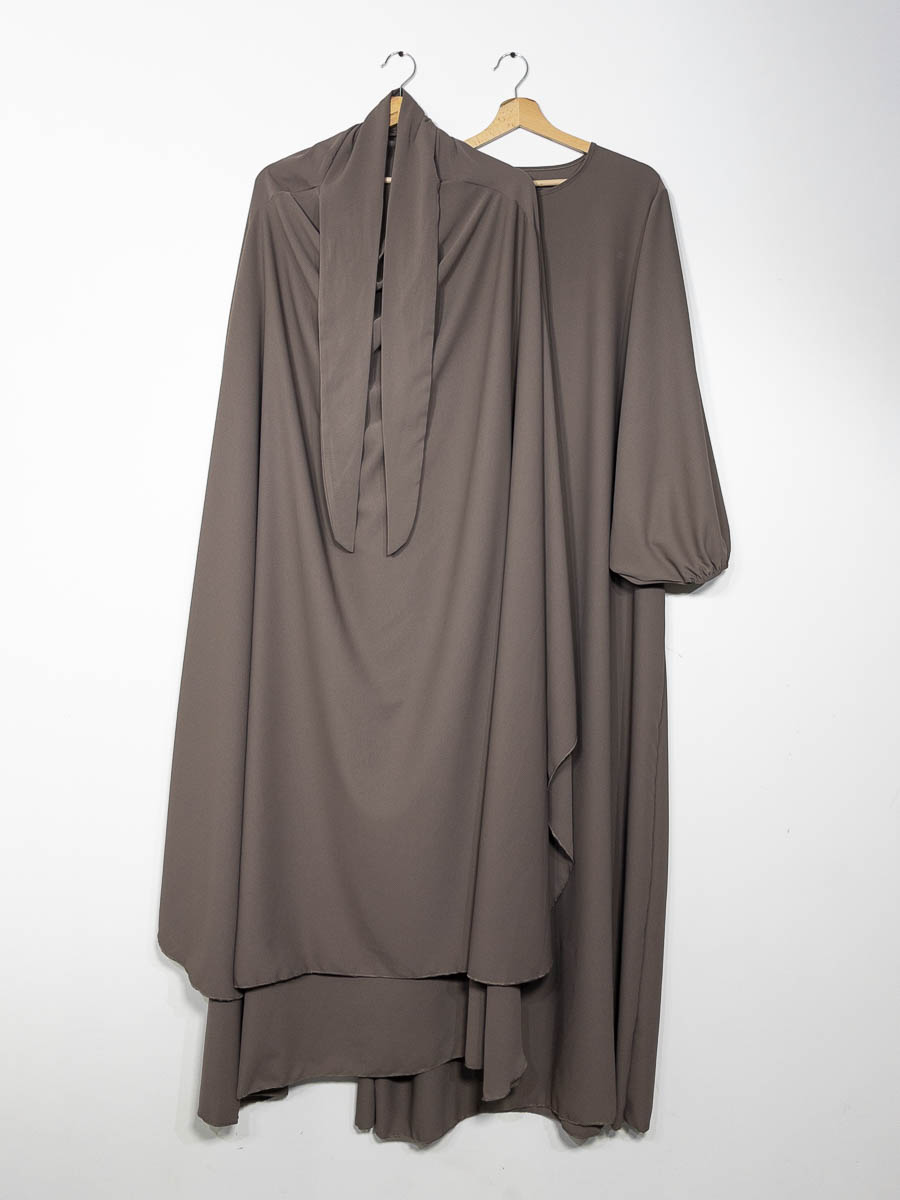 Medina silk 2-piece set (abaya + khimar)